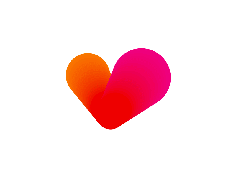 heart beating dating website logo design symbol gif website small